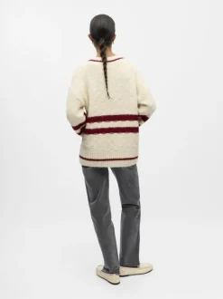 OBJJULINE L/S LO KNIT PULLOVER 140
