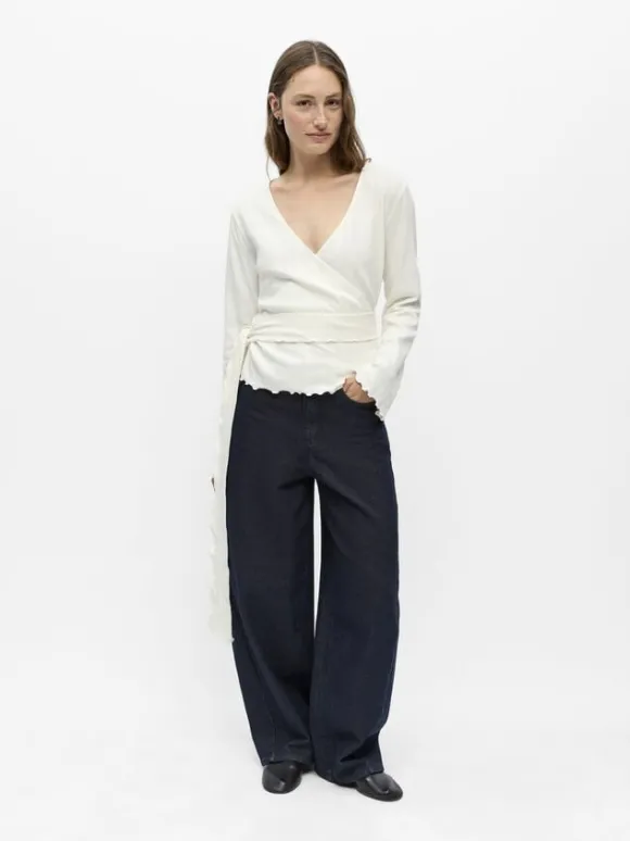 OBJLESLY L/S REG. WRAP TOP E TNE 26