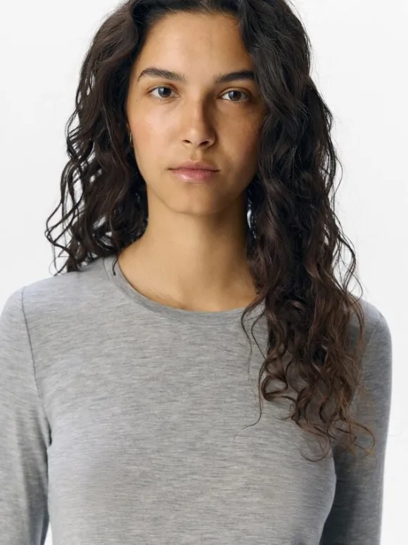OBJZOFIA SLI L/S O-NECK TOP NOOS