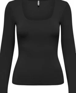 ONLEA L/S 2-WAY DEEP NECK TOP JRS