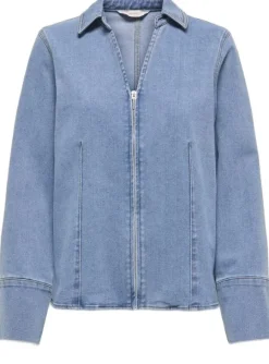 ONLFRIDA LS ZIP DNM SHIRT GUA