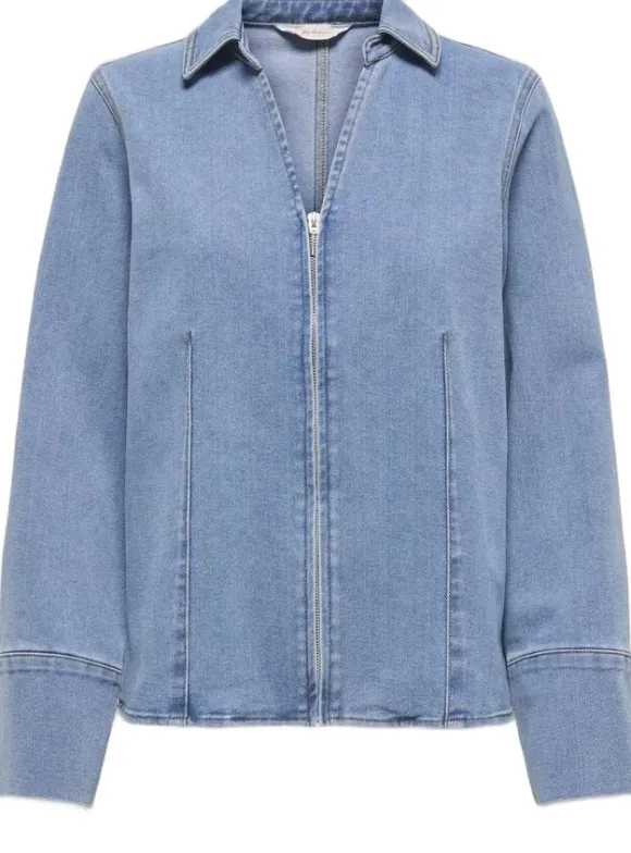 ONLFRIDA LS ZIP DNM SHIRT GUA