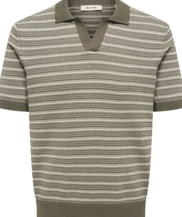 ONSTILO LIFE REG SS SPLIT NECK KNIT