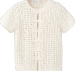 Open-knit toggle cardigan
