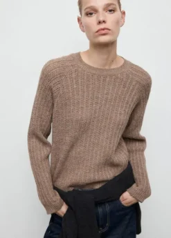 Openwork knit sweater