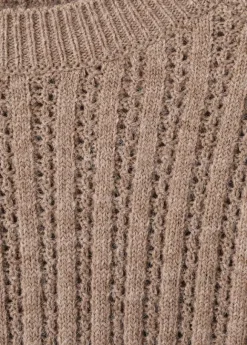 Openwork knit sweater