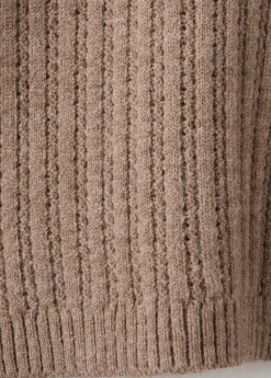 Openwork knit sweater