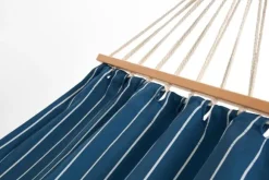 Outdoor Market Hammock - Blue with beige stripe -
