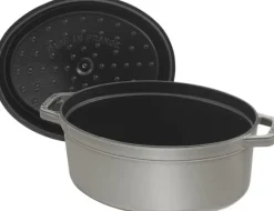 Oval Cocotte 29cm Graphite grey Staub