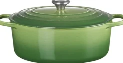Oval støbejernsgryde 6,3 L Bamboo Green