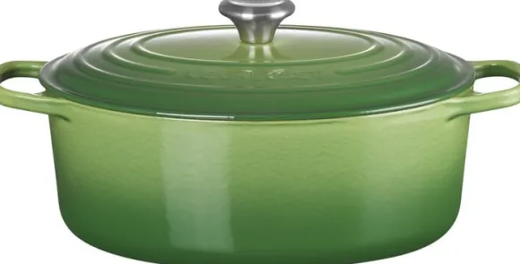 Oval støbejernsgryde 6,3 L Bamboo Green