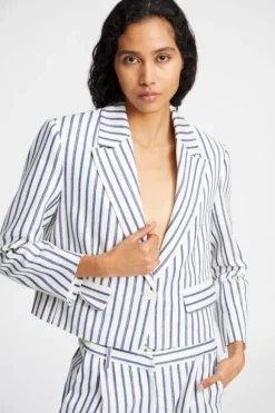 PAISLEE Linen Cotton Blend Blazer