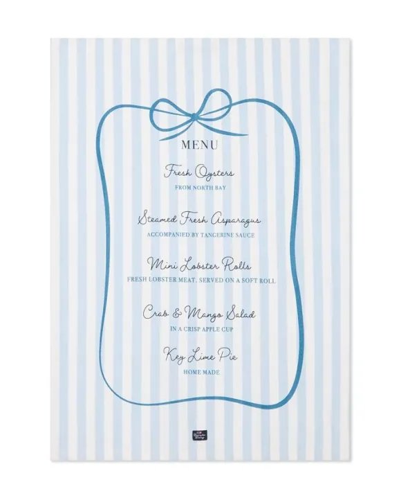 Party Menu Org Cotton Kitchen Towel