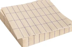 Pattern Napkins-Set of 20 Lunch-Off-white and blue grid