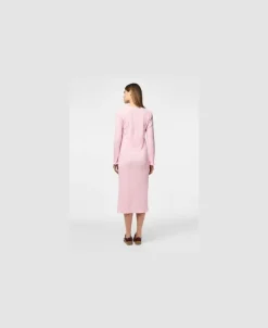 PCFLORA LS MIDI DRESS JRS BC