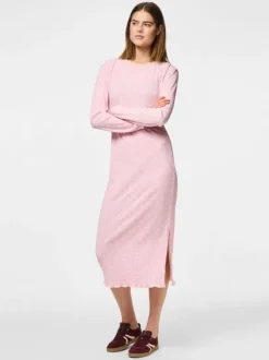 PCFLORA LS MIDI DRESS JRS BC