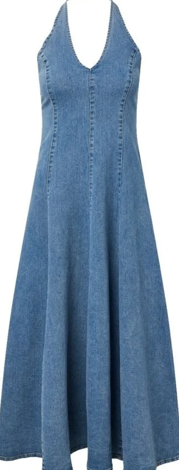 PCFRANNA SL HALTERNECK DRESS DNM D2