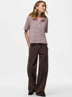 PCJEYA SS V-NECK LOOSE POLO D2D JRS