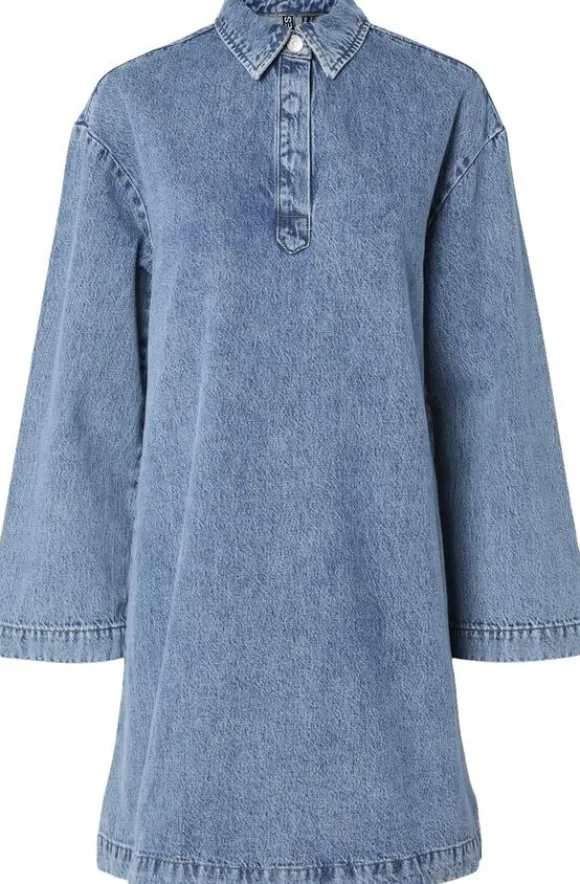 PCKENYA LS A-SHAPE DENIM DRESS NOOS