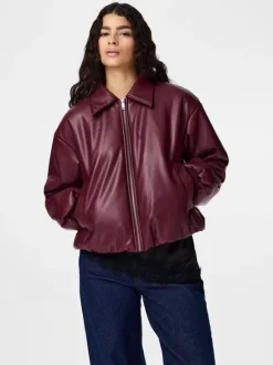PCLARA PADDED COATED BOMBER JACKET