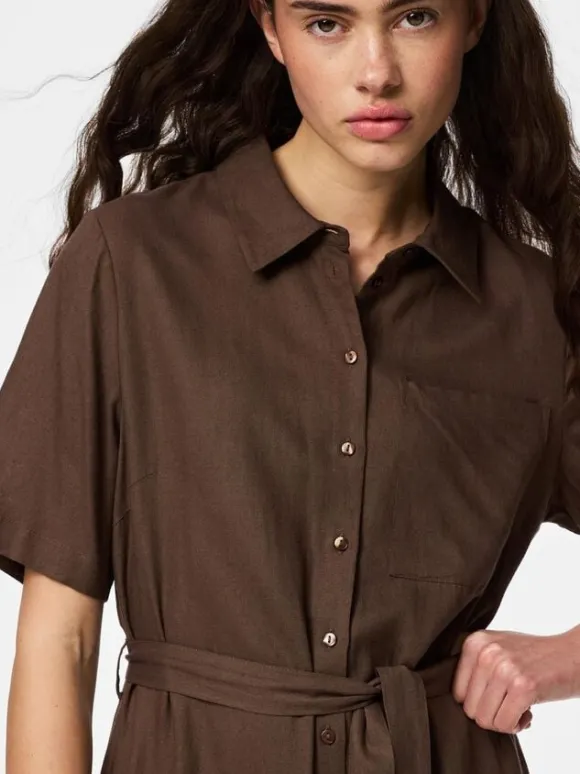 PCPIA 2/4 MIDI SHIRT DRESS WVN NOOS