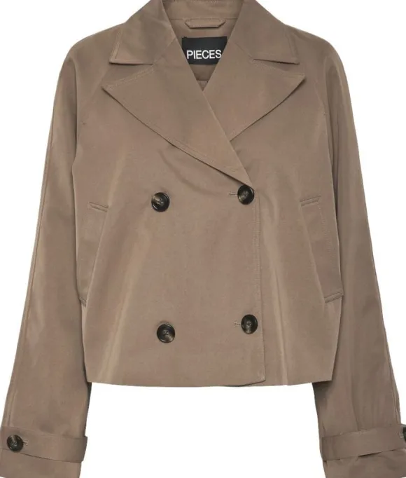 PCSCARLETT LS SHORT TRENCHCOAT NOOS