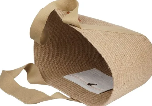 PEPPINO - JUTE BAG WITH COTTON HANDLES 45 X 40 CM