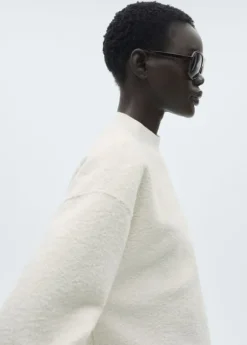 Perkins collar bouclé sweatshirt