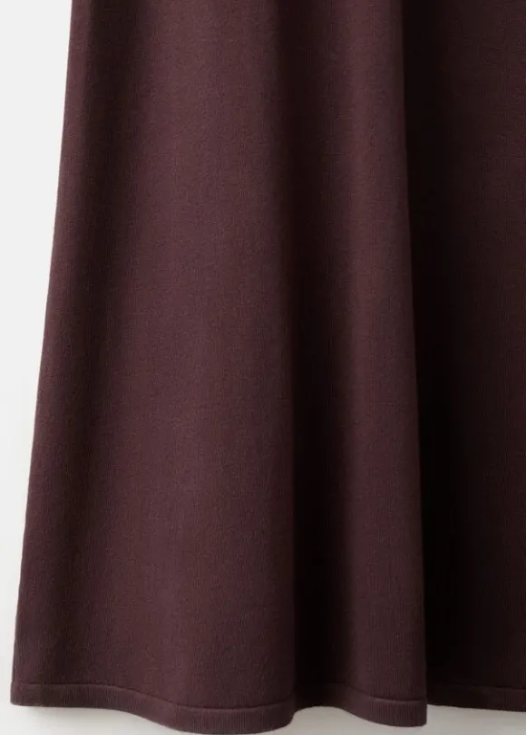 Perkins-neck knitted dress