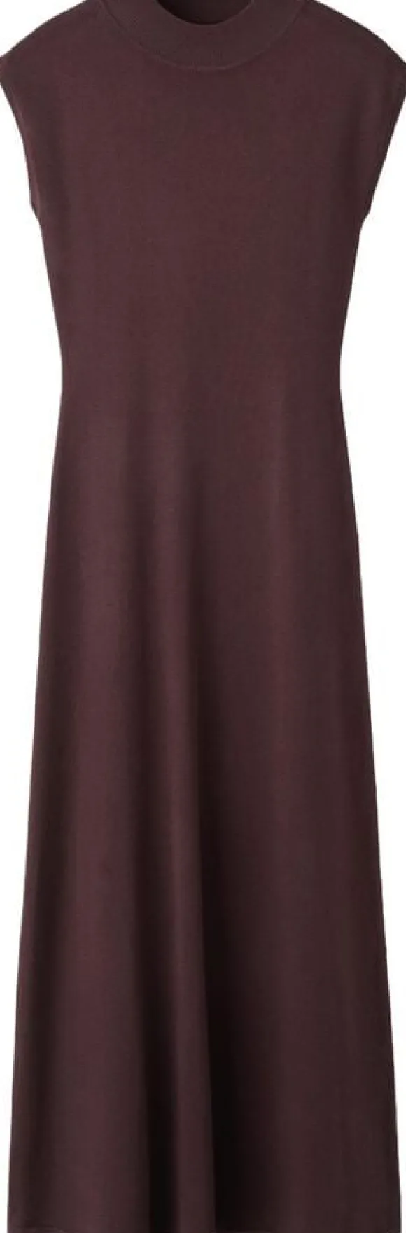 Perkins-neck knitted dress