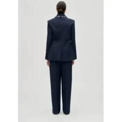 2435 Pinstripe Tailoring, Belted Tailored Pants