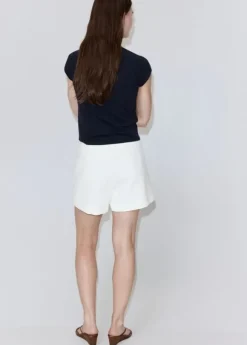 Plain short tab-top curtains
