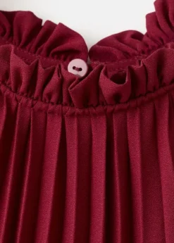 Pleated halter neck dress