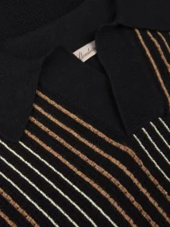 Polo Shirt Knitted Stripe Hemp / Supima Cotton