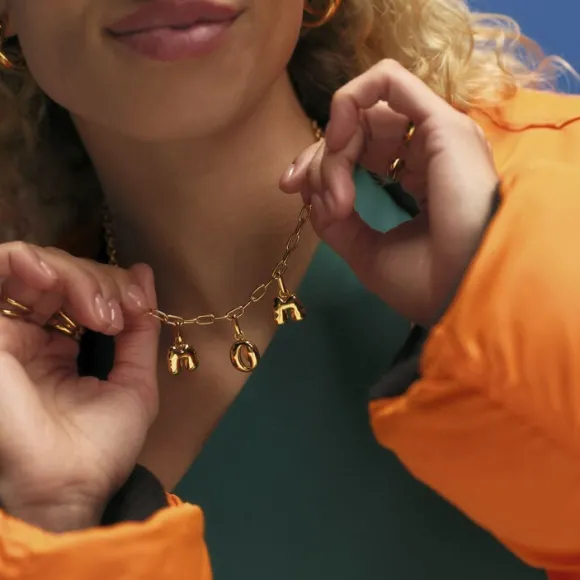 Puffer Letter Charm - S