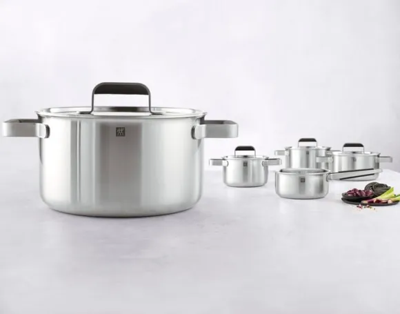 Pure Kastrull & stekpanna set, 5-st, 18/10 Rostfritt stål