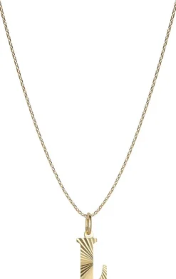 Reflection Letters, gold-plated sterling silver-L
