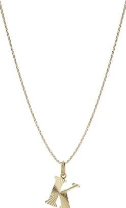 Reflection Letters, gold-plated sterling silver-K
