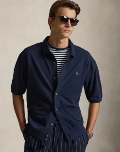 Relaxed Fit Cotton Mesh Shirt