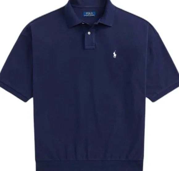 Relaxed Fit Mesh Polo Shirt