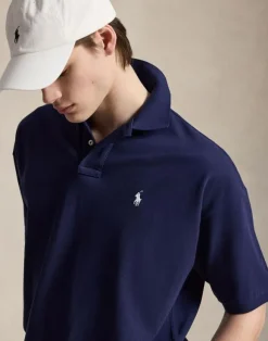 Relaxed Fit Mesh Polo Shirt
