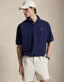 Relaxed Fit Mesh Polo Shirt