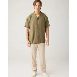 Relaxed Linen-mix short sleeve shirt