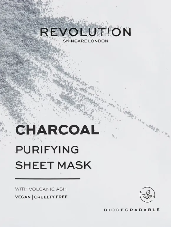 Revolution Skincare Biodegradable Purifying Charcoal Sheet M