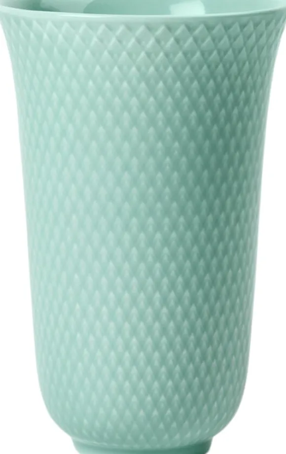 Rhombe Color Vase H15 aqua porcelæn