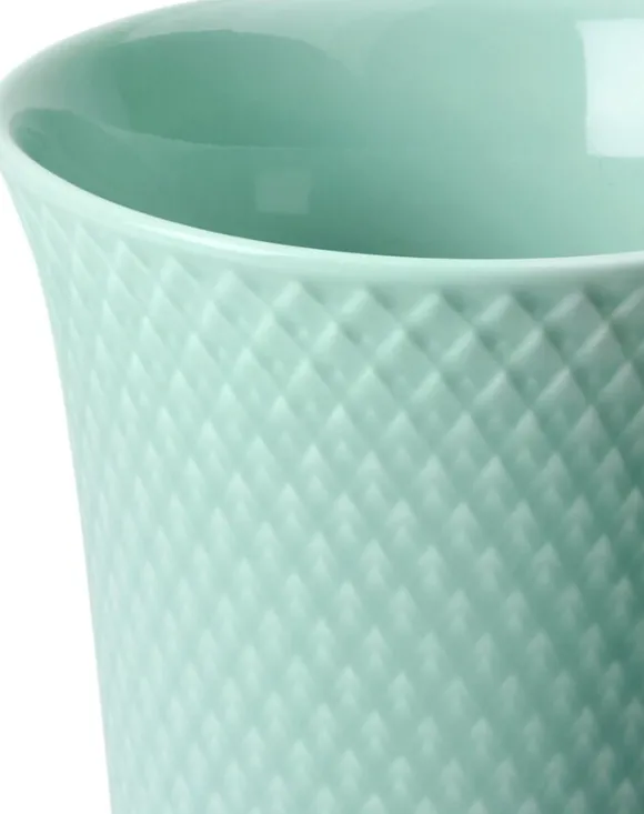 Rhombe Color Vase H15 aqua porcelæn