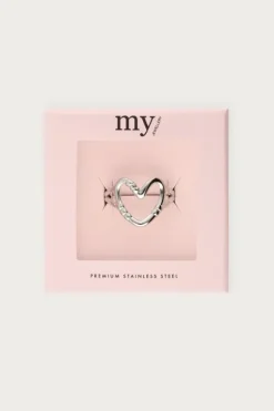Ring heart open