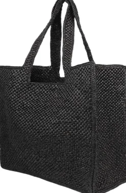 RIVABELLA - LARGE - WOVEN HANDBAG WITH LEATHER HANDLE