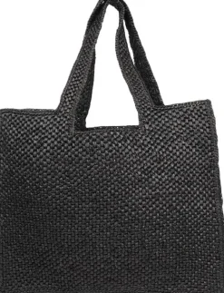 RIVABELLA - LARGE - WOVEN HANDBAG WITH LEATHER HANDLE