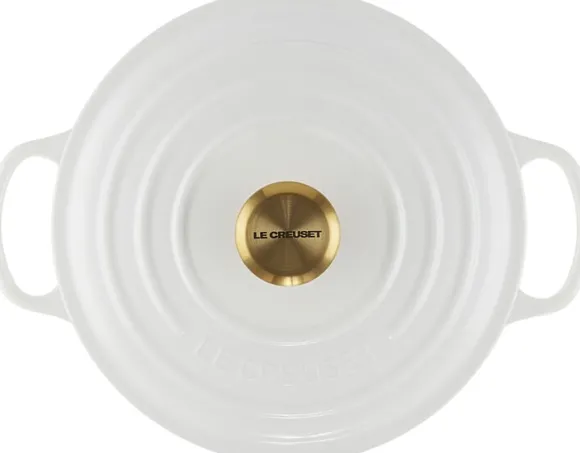 Rund støbejernsgryde 2,4L White